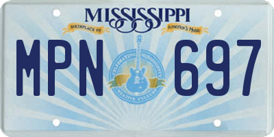 MS license plate MPN697