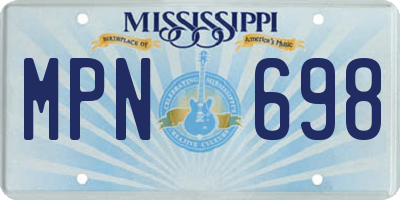 MS license plate MPN698