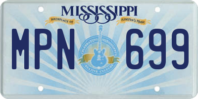 MS license plate MPN699