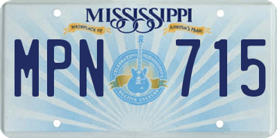MS license plate MPN715