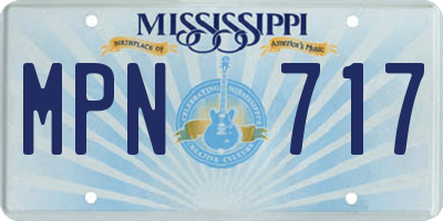 MS license plate MPN717
