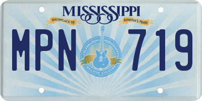 MS license plate MPN719