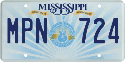 MS license plate MPN724