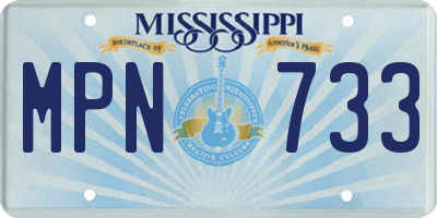 MS license plate MPN733
