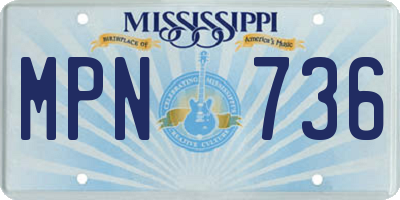 MS license plate MPN736