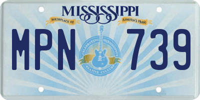 MS license plate MPN739