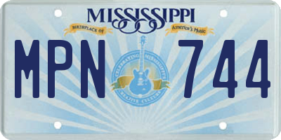 MS license plate MPN744