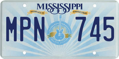 MS license plate MPN745