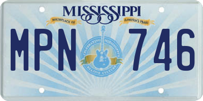 MS license plate MPN746