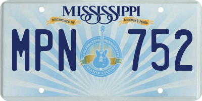 MS license plate MPN752