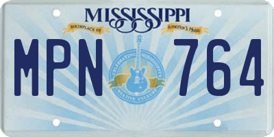 MS license plate MPN764