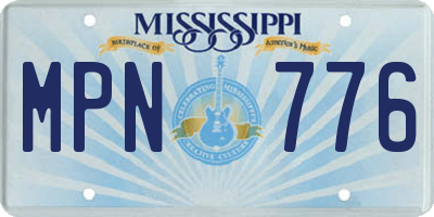 MS license plate MPN776