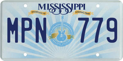 MS license plate MPN779