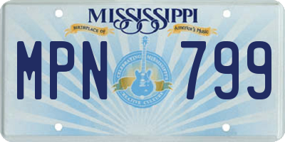 MS license plate MPN799