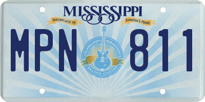 MS license plate MPN811