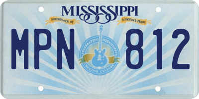 MS license plate MPN812