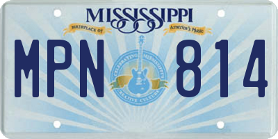 MS license plate MPN814