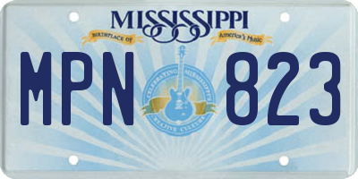MS license plate MPN823