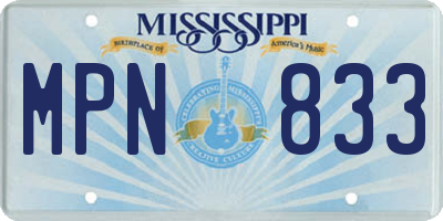MS license plate MPN833