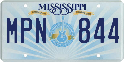 MS license plate MPN844
