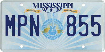 MS license plate MPN855