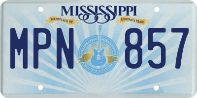 MS license plate MPN857