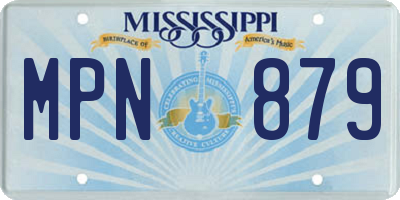 MS license plate MPN879