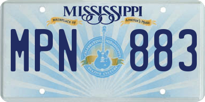 MS license plate MPN883