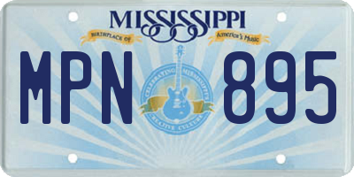 MS license plate MPN895