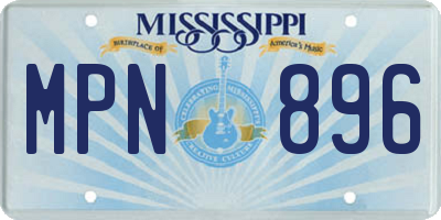MS license plate MPN896