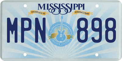 MS license plate MPN898