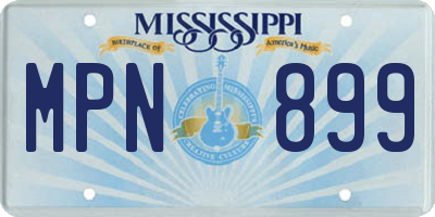 MS license plate MPN899
