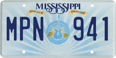 MS license plate MPN941