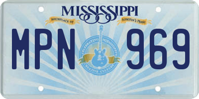 MS license plate MPN969