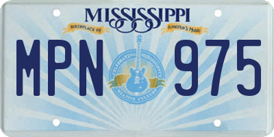 MS license plate MPN975