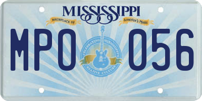 MS license plate MPO056