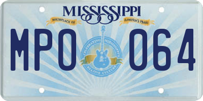 MS license plate MPO064