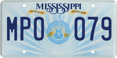 MS license plate MPO079