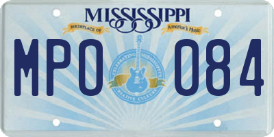 MS license plate MPO084