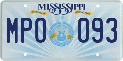 MS license plate MPO093