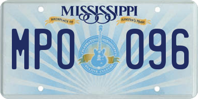 MS license plate MPO096