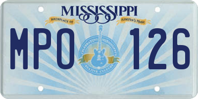 MS license plate MPO126