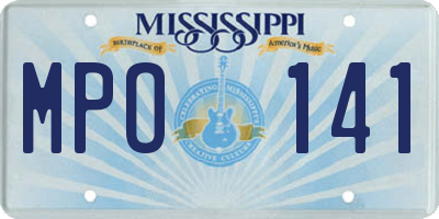 MS license plate MPO141