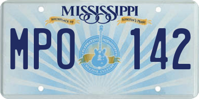 MS license plate MPO142