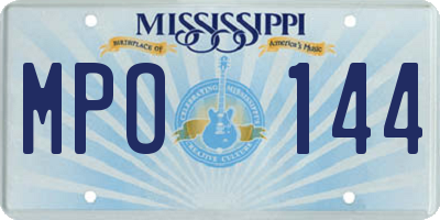 MS license plate MPO144