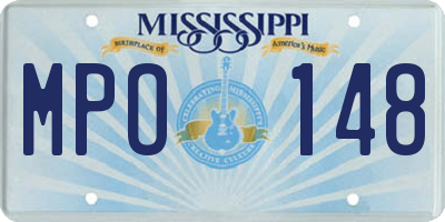 MS license plate MPO148