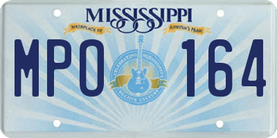 MS license plate MPO164