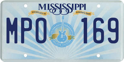 MS license plate MPO169