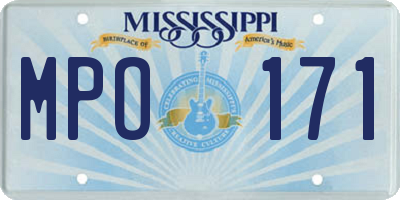 MS license plate MPO171