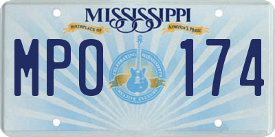 MS license plate MPO174